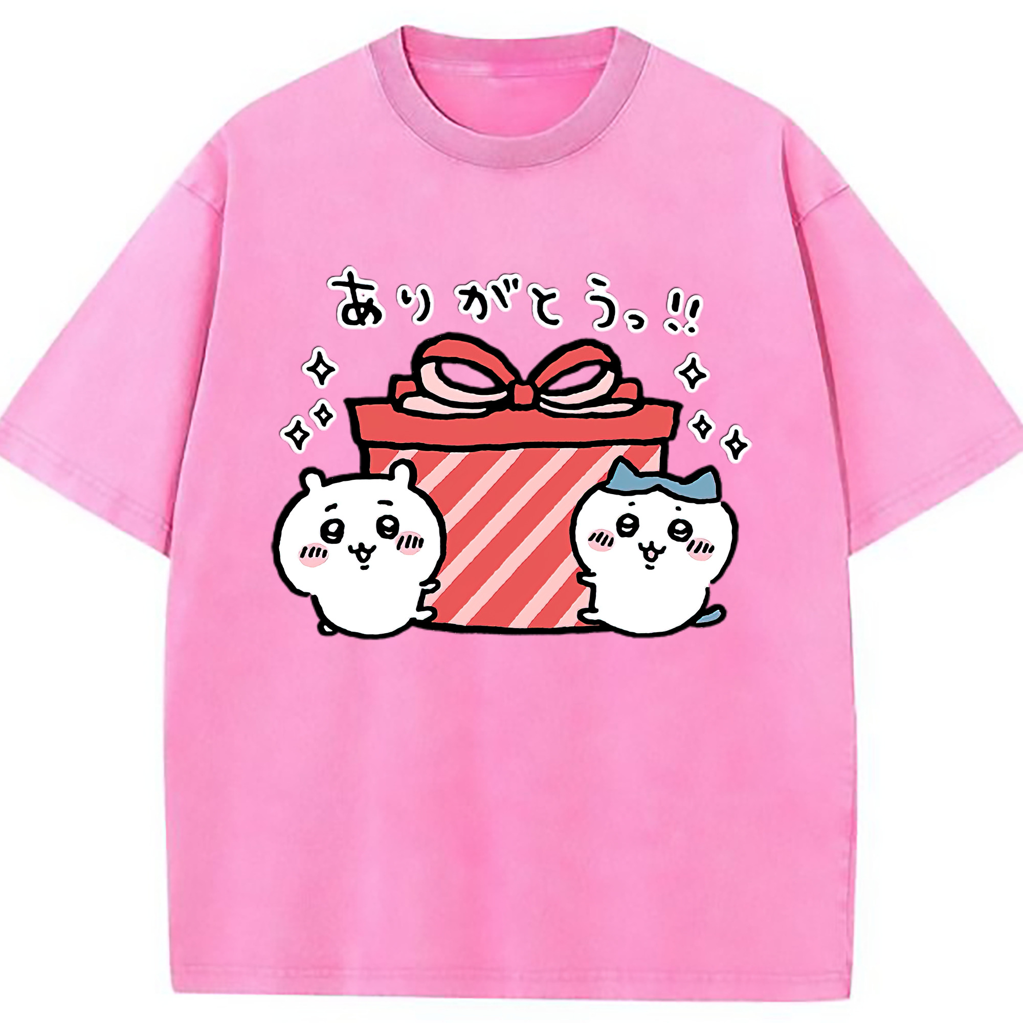 （画像用） ちいかわ ハチワレ Chii-kawa hachiware 綿100% ヴィンテージ風 半袖Tシャツ（フロントプリント）